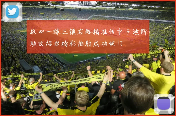 扳回一球三镇右路精准传中卡迪斯助攻绍尔精彩抽射成功破门